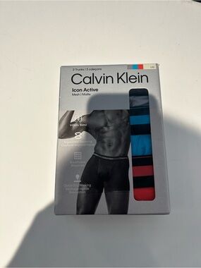 Calvin Klein ICON 3-Pack trunk mesh   in Black, Blue, Red breathable  new